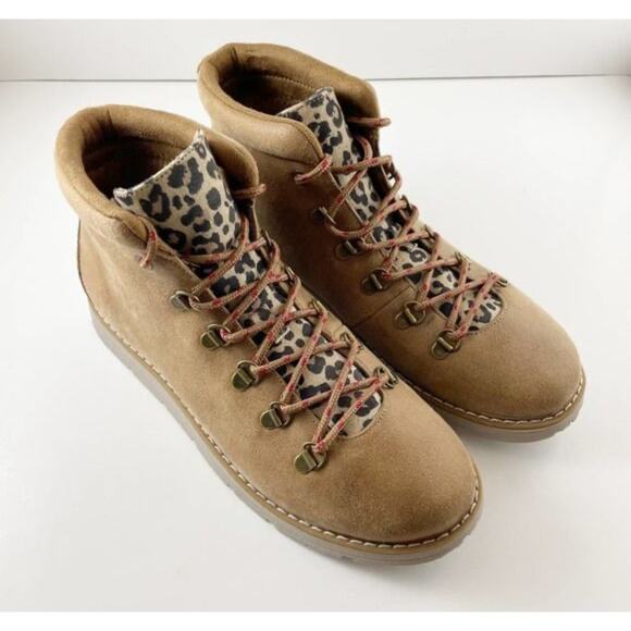 Skechers "BOBS" Alpine MT. Gato Womens Ankle Boots Size 10 34324/Leopard - Picture 1 of 7